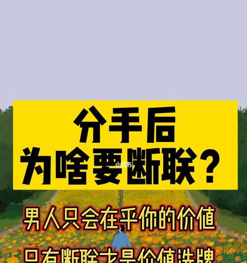 新欢与断联（分手后不要急着联系，理性思考才是王道）